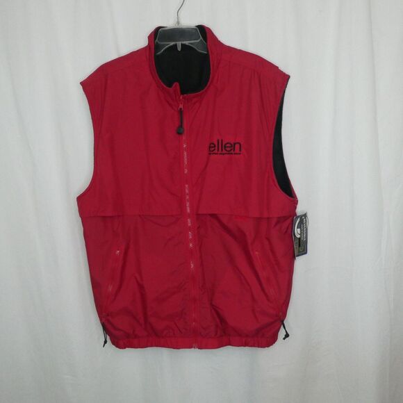 The Ellen Degeneres TV Show Vest Womens XL Red Black Reversible Nylon Fleece - Picture 5 of 10